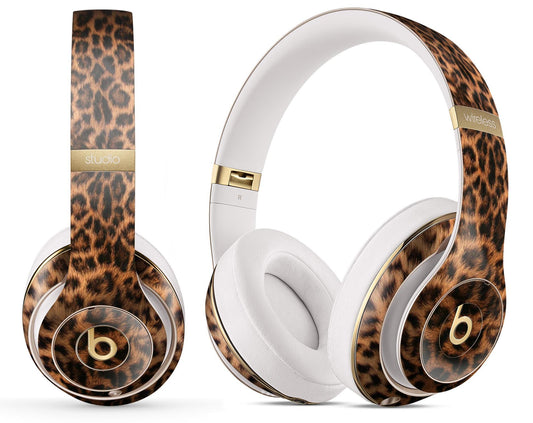 Mirrored Leopard Hide - Full Body Skin Decal Wrap Kit for Beats by Dre