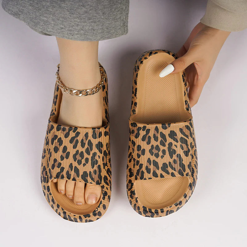 Chic Leopard Comfort Slides